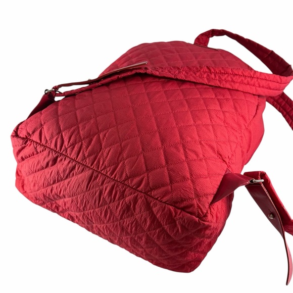 CHANEL Red Quilted Nylon Coco Mark Matelasse Backpack Made in Italy main image 13